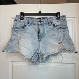 Kut from the Kloth Light Blue Distressed Denim Cutoff Shorts